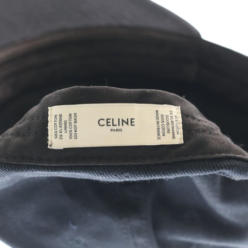Celine Baseball Cap Panel Cap Hat Black