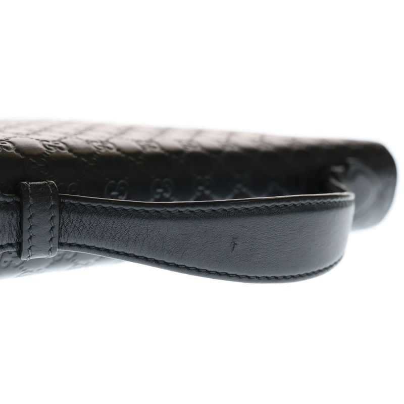 Gucci Micro Guccissima Travel Case Organizer Wallet Black