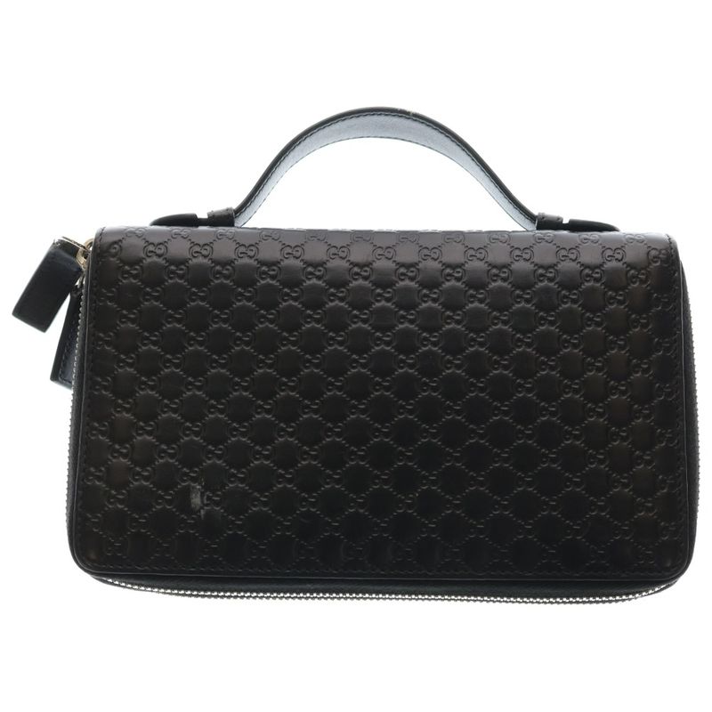 Gucci Micro Guccissima Travel Case Organizer Wallet Black