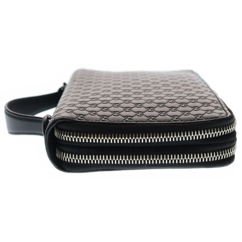 Gucci Micro Guccissima Travel Case Organizer Wallet Black