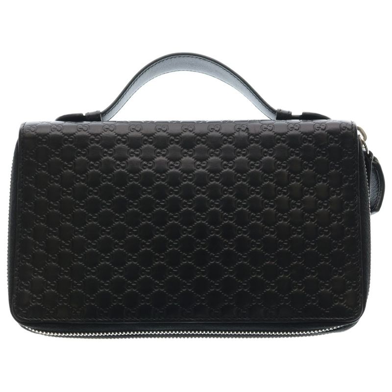 Gucci Micro Guccissima Travel Case Organizer Wallet Black