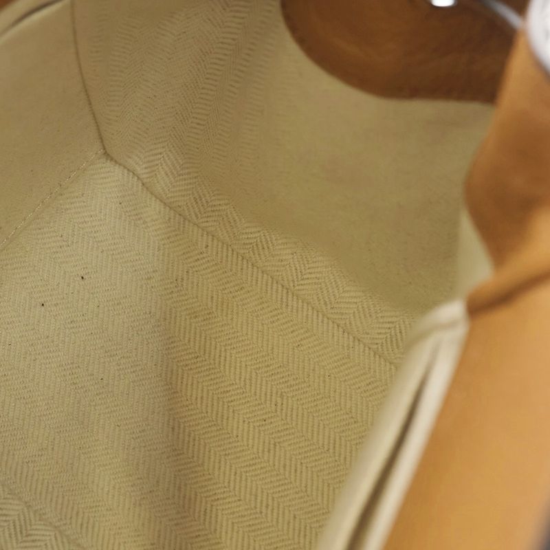 Loewe Hammock Drawstring Mini Brown Leather Shoulder Bag