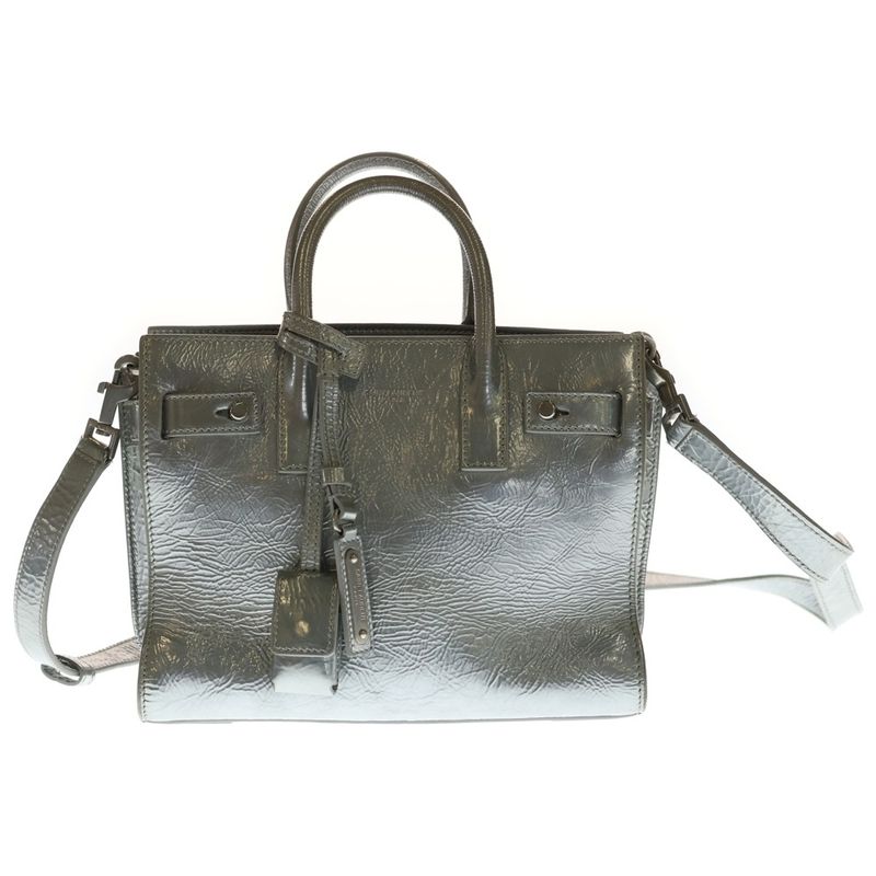 Saint Laurent Paris Sac de Jour Souple Bag Sac de Nano Leather 2-Way
