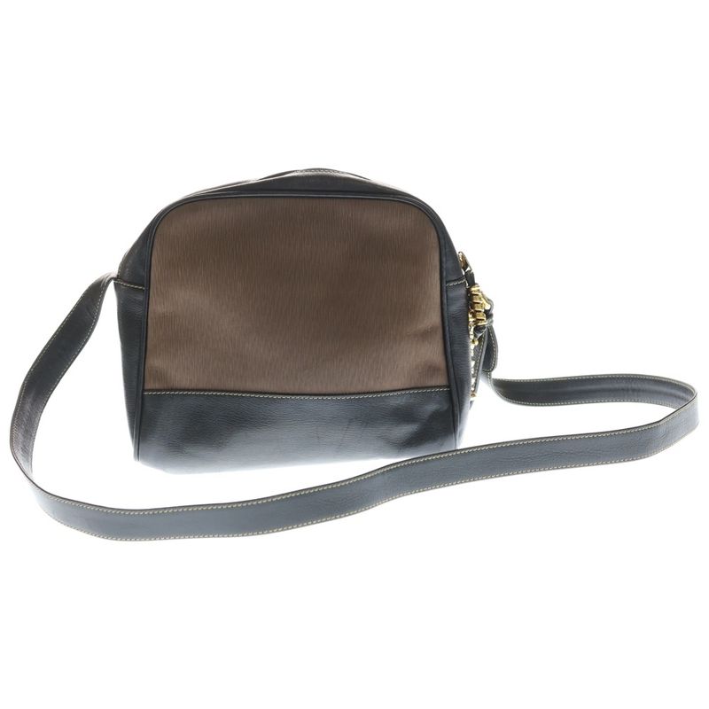Loewe Velazquez Shoulder Bag Brown Black Leather Gold