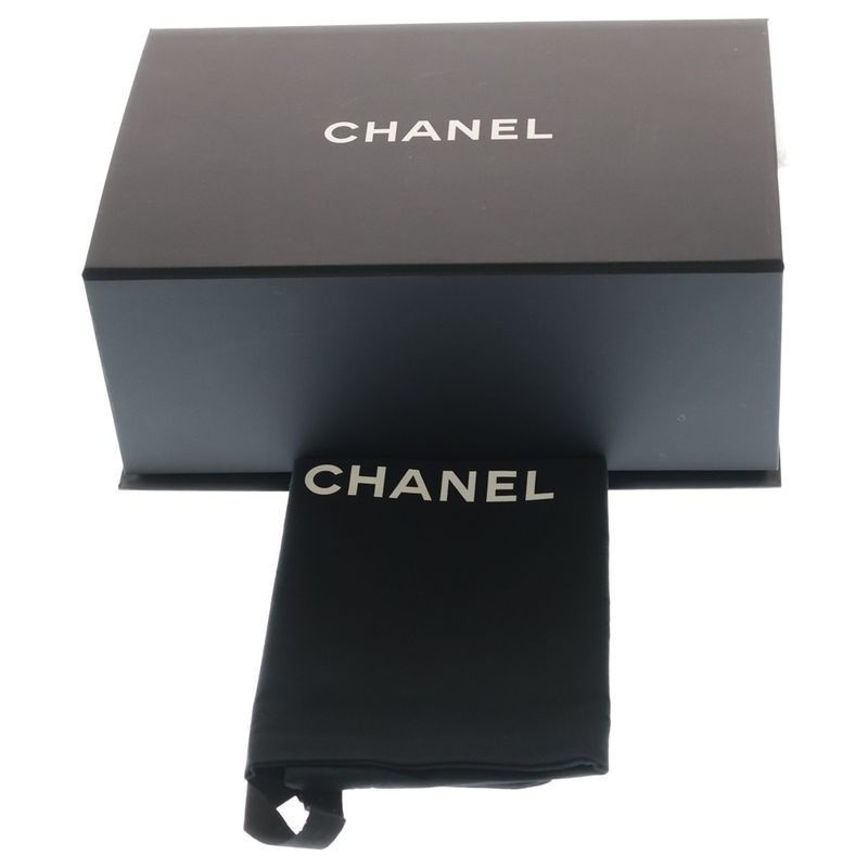 Chanel Quilted Mini Flap Chain Shoulder Black Lambskin Plate