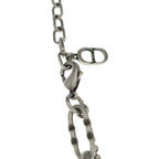 Dior Bracelet Buckle Chain Link Monogram CD Silver
