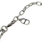 Dior Bracelet Buckle Chain Link Monogram CD Silver