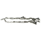 Dior Bracelet Buckle Chain Link Monogram CD Silver