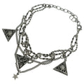 Dior Bracelet Buckle Chain Link Monogram CD Silver