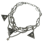 Dior Bracelet Buckle Chain Link Monogram CD Silver