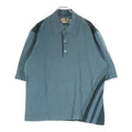 Hermes Mesh Cut Replacement Cashmere Blend Cotton Knit Polo Shirt Gray