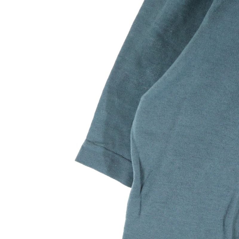 Hermes Mesh Cut Replacement Cashmere Blend Cotton Knit Polo Shirt Gray