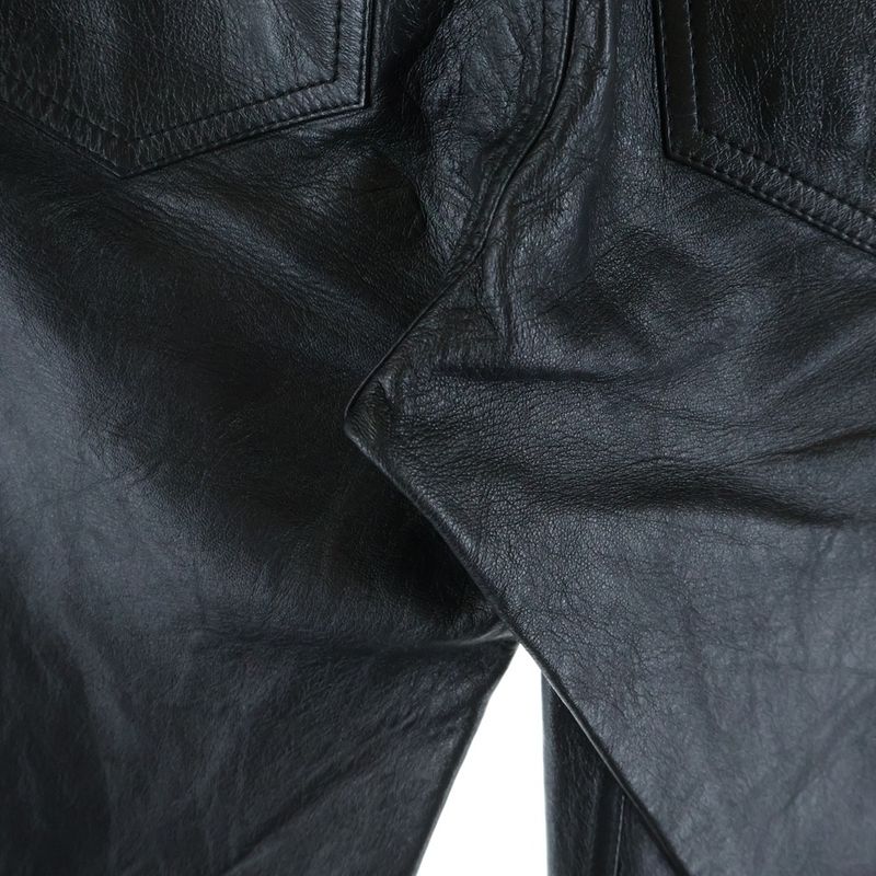 Celine Lamb Leather Pants Black