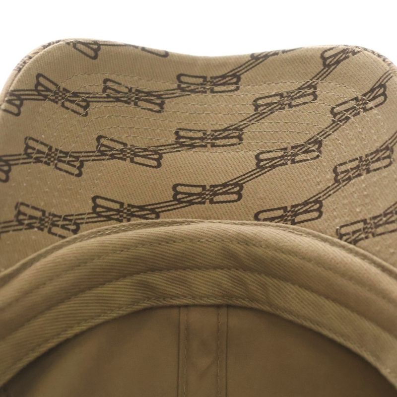 Balenciaga BB Logo Monogram Baseball Cap Hat Beige