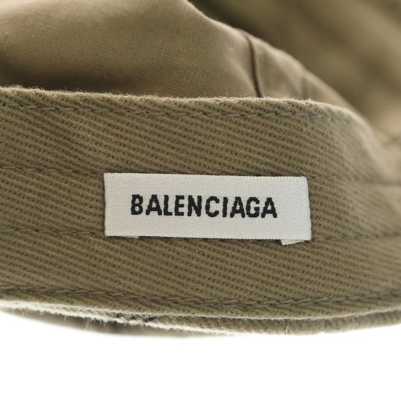 Balenciaga BB Logo Monogram Baseball Cap Hat Beige