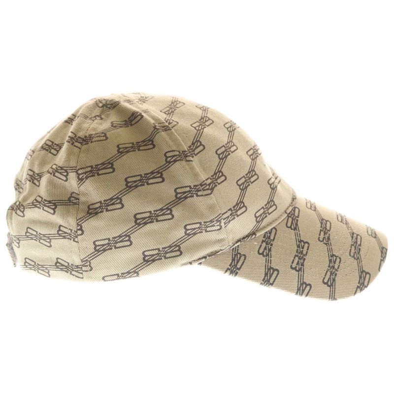 Balenciaga BB Logo Monogram Baseball Cap Hat Beige
