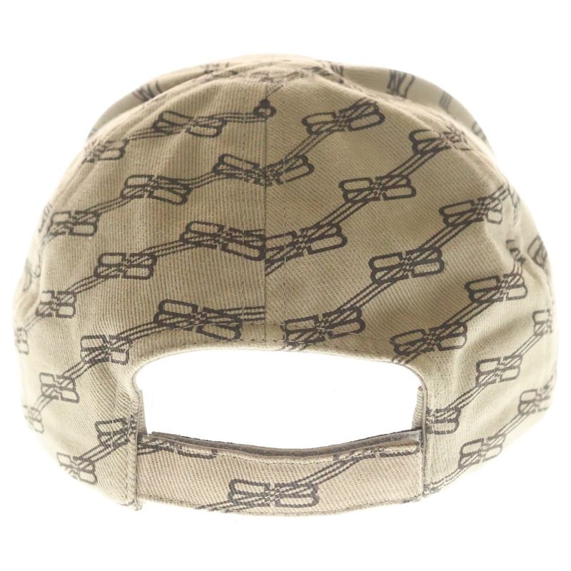 Balenciaga BB Logo Monogram Baseball Cap Hat Beige