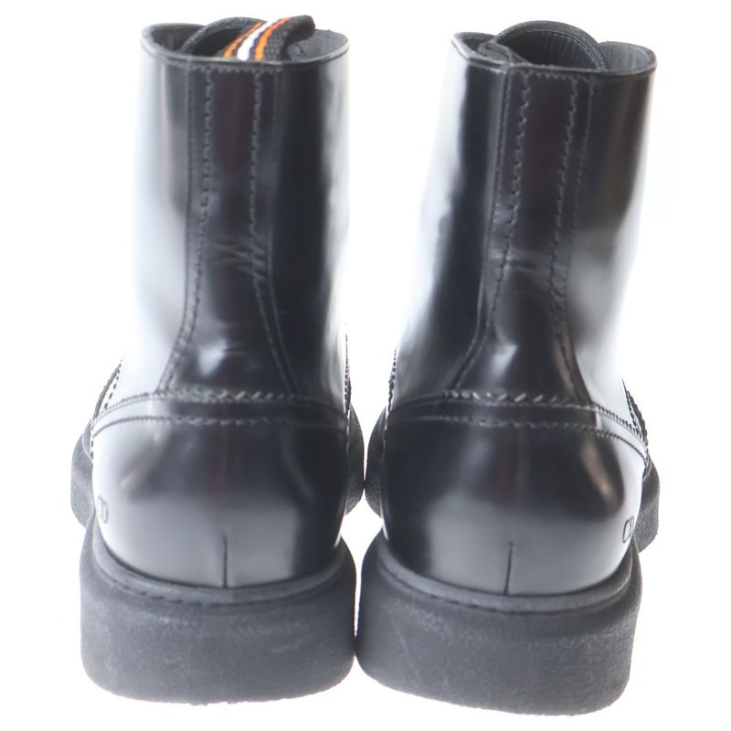 Dior Wingtip Lace Up Boots Black