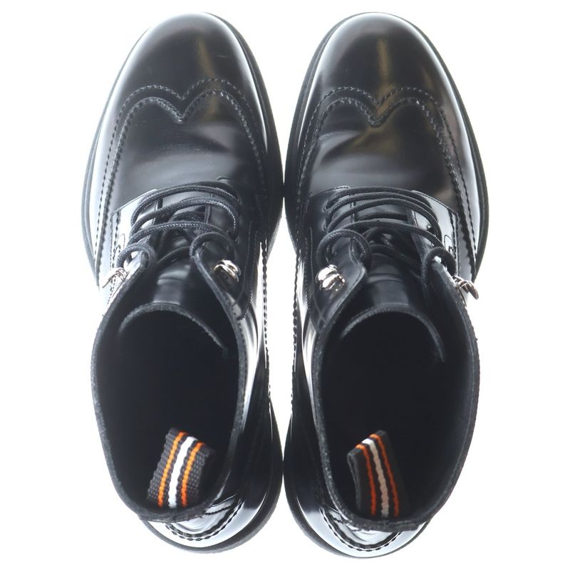 Dior Wingtip Lace Up Boots Black