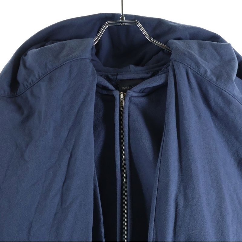 Balenciaga Icognito Zip Up Hoodie Navy