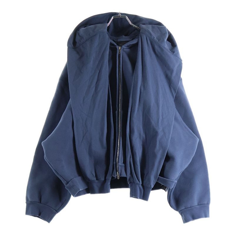 Balenciaga Icognito Zip Up Hoodie Navy