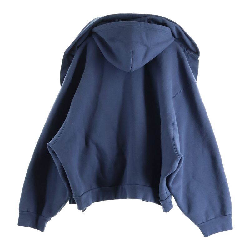 Balenciaga Icognito Zip Up Hoodie Navy