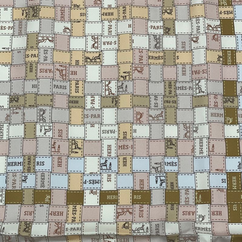 Hermes Scarf Silk Carre 90 Bolduc Au Beige