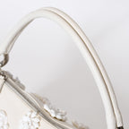 Prada Hobo Handbag Beads Leather White — view 5
