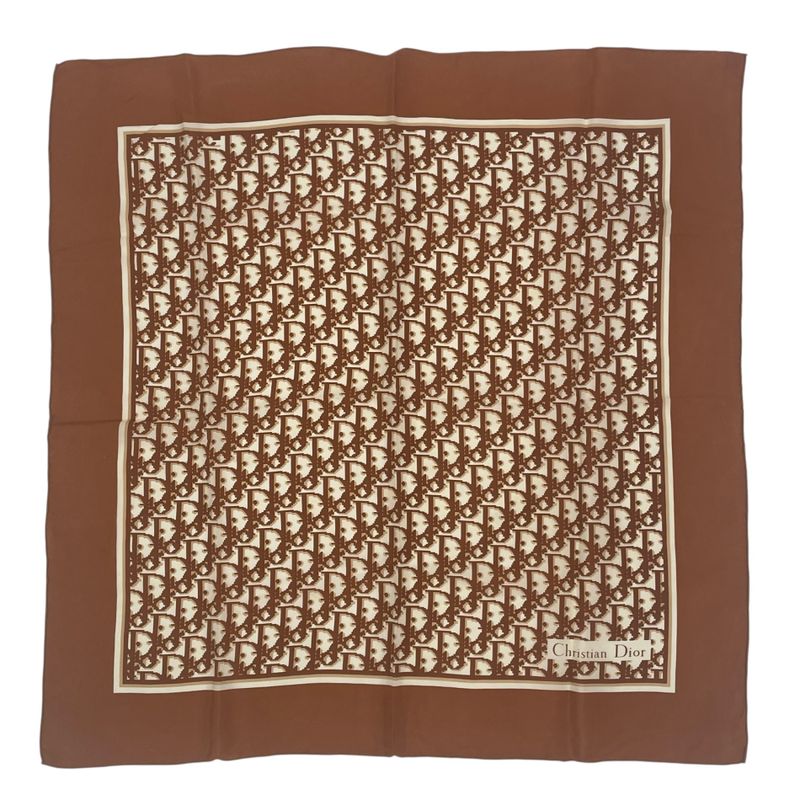 Dior Scarf Trotter Pattern Brown
