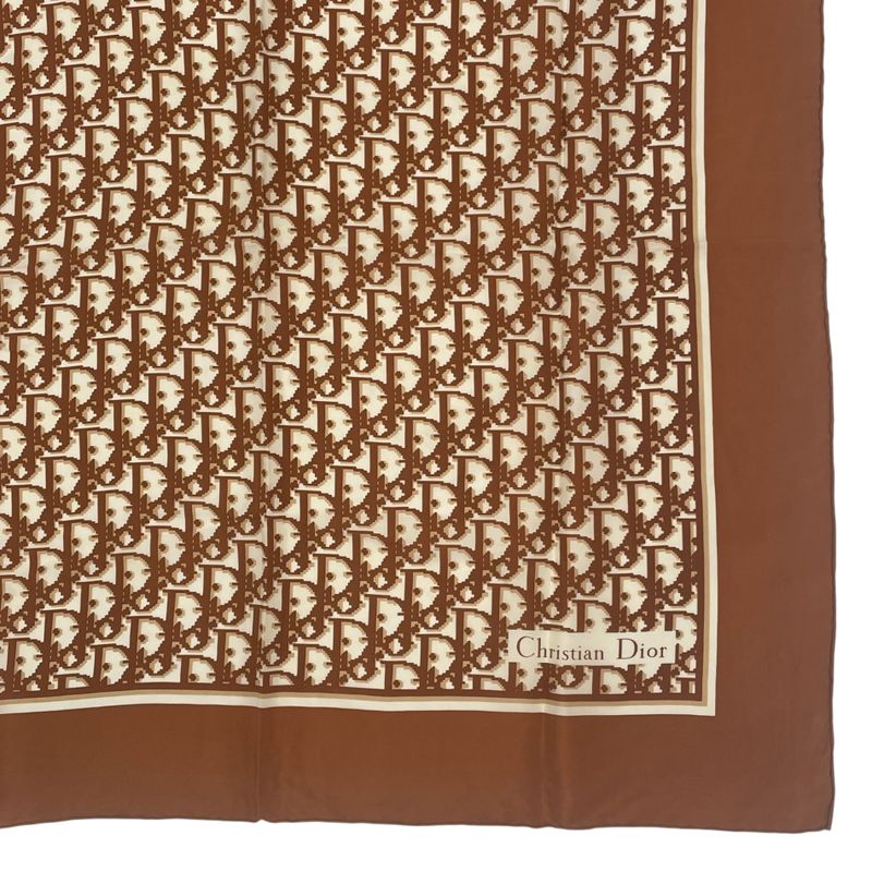 Dior Scarf Trotter Pattern Brown