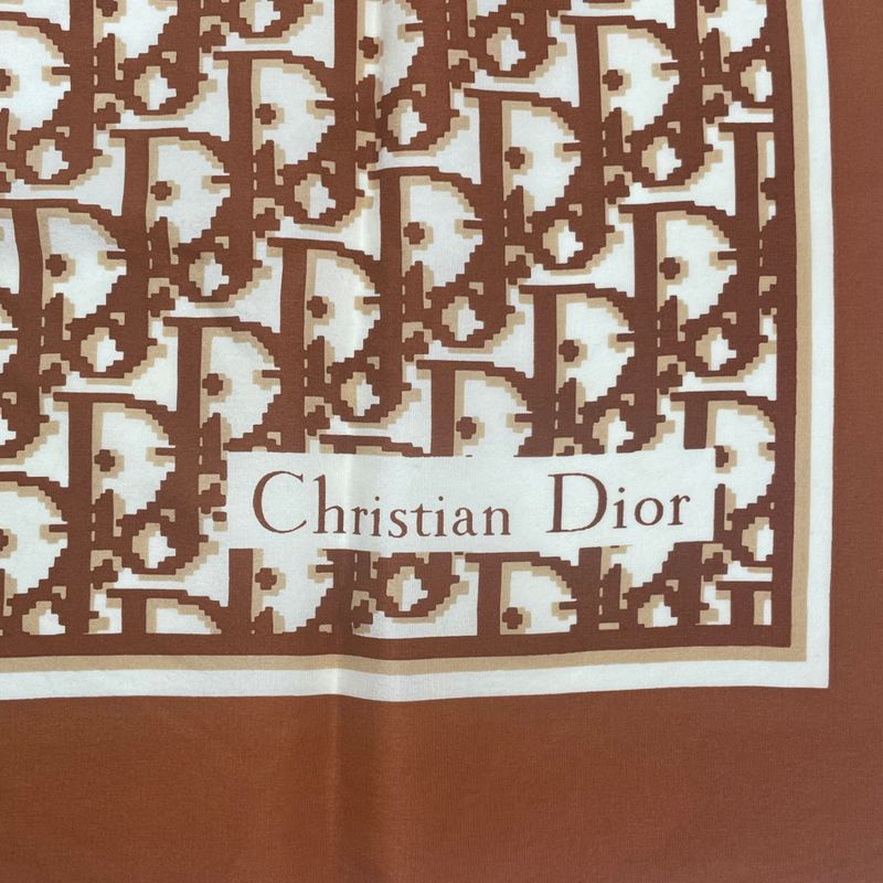Dior Scarf Trotter Pattern Brown