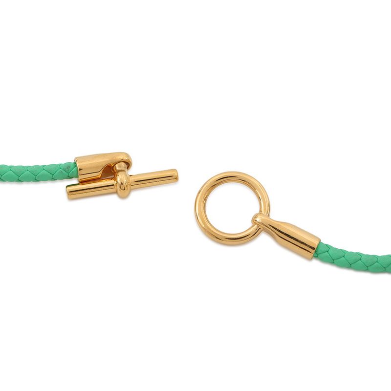 Hermes Bracelet Glenan Double Tour Vert Comic Gold Swift Veil Comic