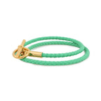 Hermes Bracelet Glenan Double Tour Vert Comic Gold Swift Veil Comic