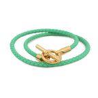 Hermes Bracelet Glenan Double Tour Vert Comic Gold Swift Veil Comic