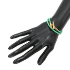Hermes Bracelet Glenan Double Tour Vert Comic Gold Swift Veil Comic