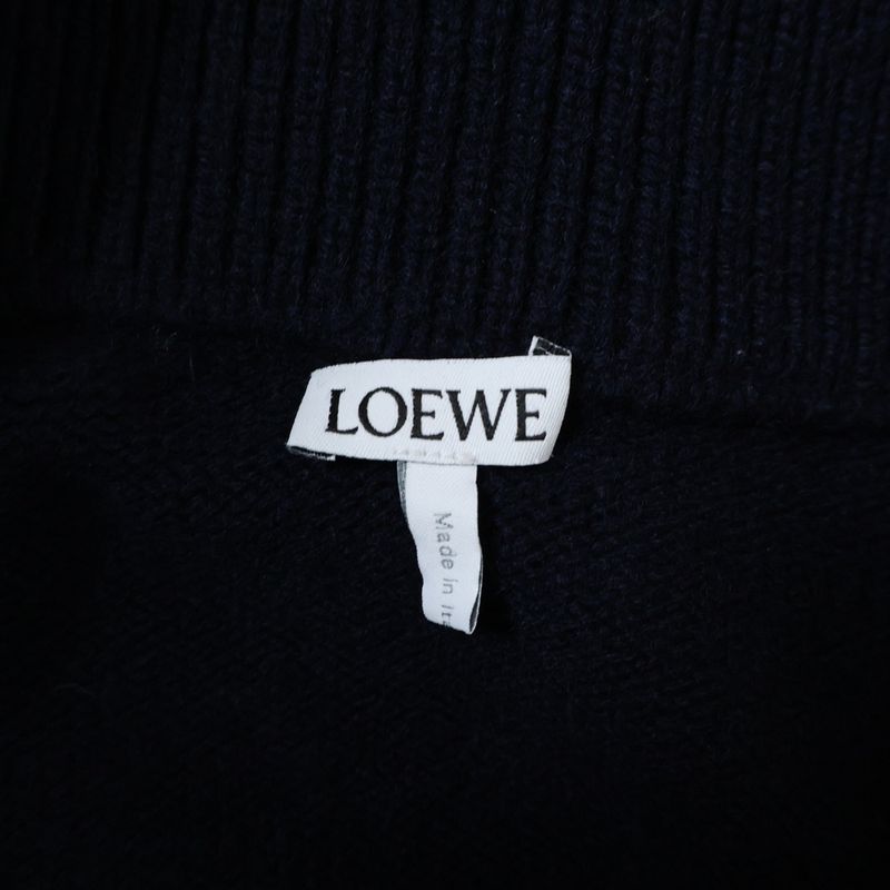 Loewe Half Zip Cashmere Sweater Anagram Logo Knit
