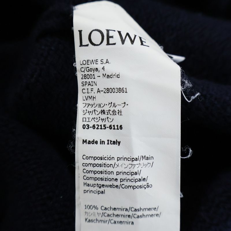 Loewe Half Zip Cashmere Sweater Anagram Logo Knit