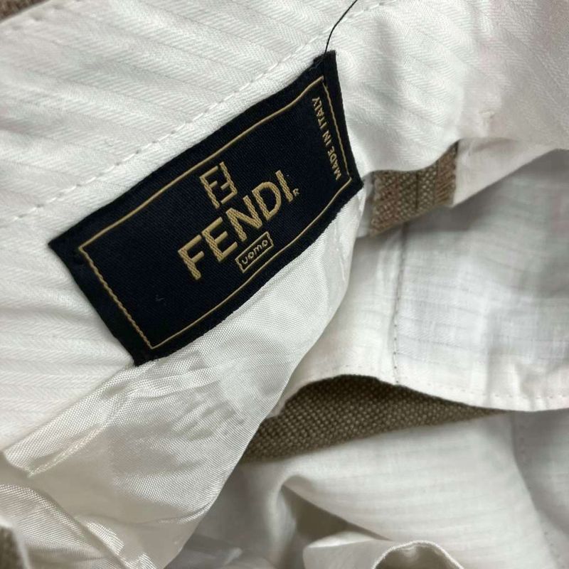 Fendi Old Pants Trousers Tuck Brown
