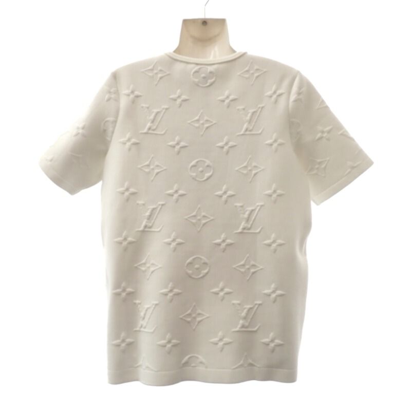 Louis Vuitton T-Shirt XL White Short Sleeve Embossed