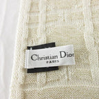 Dior Wool Scarf Shawl Logo Off White Off-white