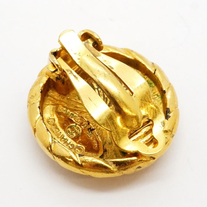 Chanel Earrings CC Logo Round