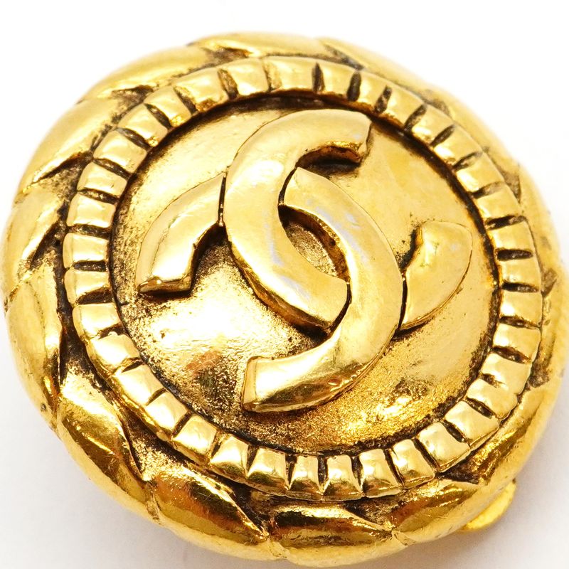 Chanel Earrings CC Logo Round