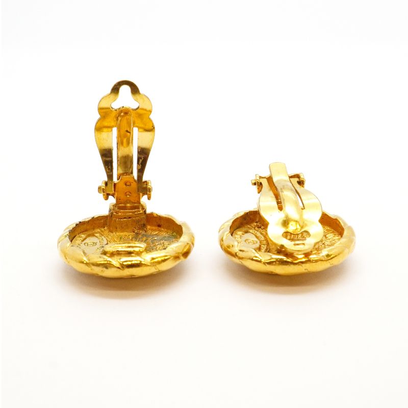 Chanel Earrings CC Logo Round