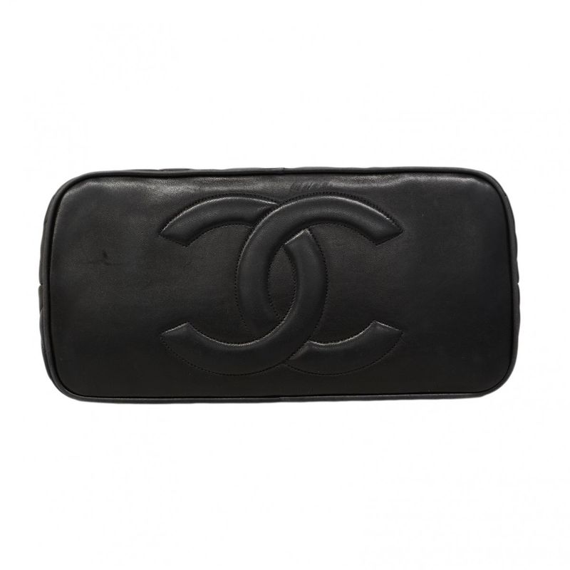 Chanel Chain Quilted Deca Coco Lambskin Black Gold
