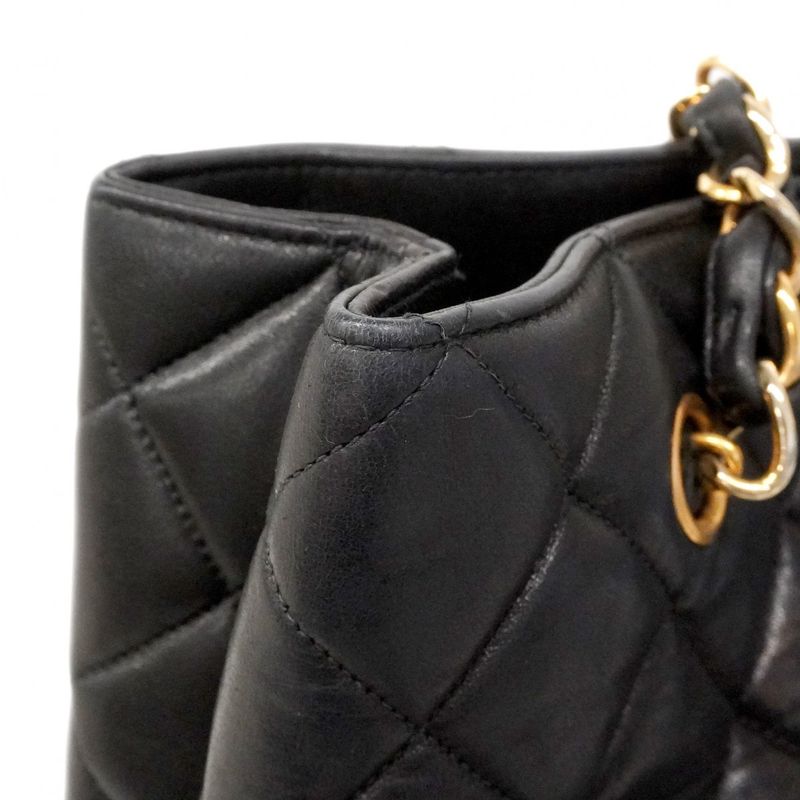 Chanel Chain Quilted Deca Coco Lambskin Black Gold