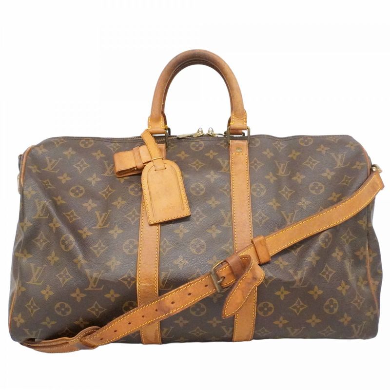 Louis Vuitton Boston Bag Monogram Keepall Bandouliere 45 Brown