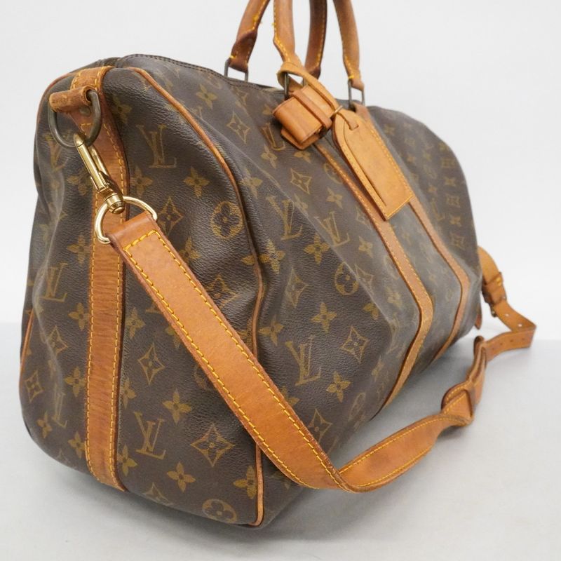 Louis Vuitton Boston Bag Monogram Keepall Bandouliere 45 Brown