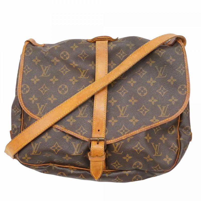 Louis Vuitton Shoulder Bag Monogram Saumur 35 Brown