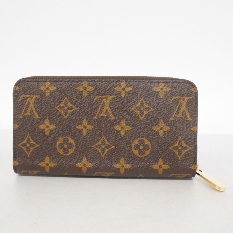 Louis Vuitton Wallet Monogram Zippy Brown Fuchsia Pink