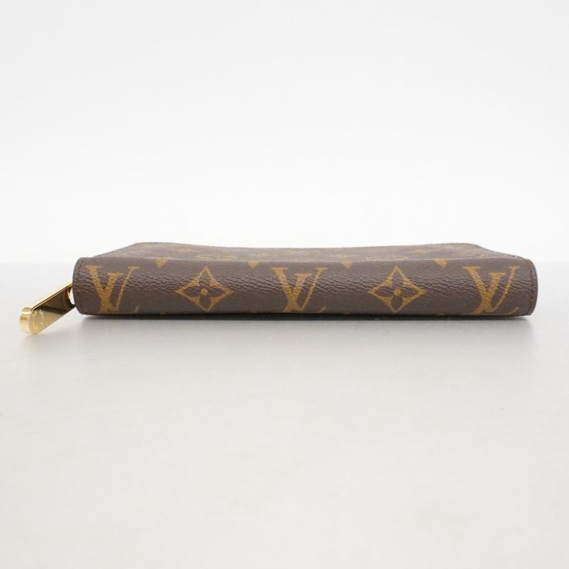 Louis Vuitton Wallet Monogram Zippy Brown Fuchsia Pink